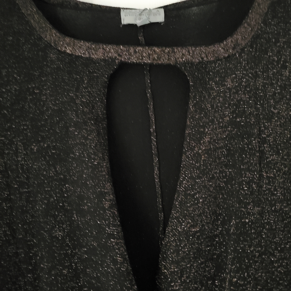 Dressy Plus Size Blouse. Black With Bronze Shimmer In It - Picture 3 of 8